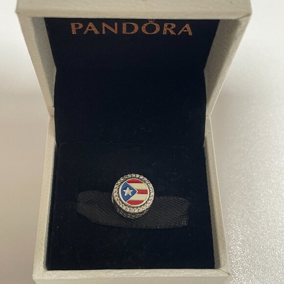Pandora Puerto Rico Flag Exclusive Charm Bead - Picture 3 of 5